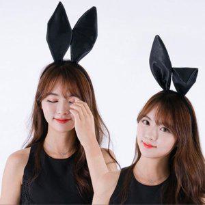 헤어머리띠 할로윈용품 파티행사용품 블랙토끼 생일머
