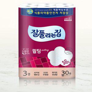 소취성분함유 비데겸용 엠보싱 퀼팅 화장지 30m 30롤