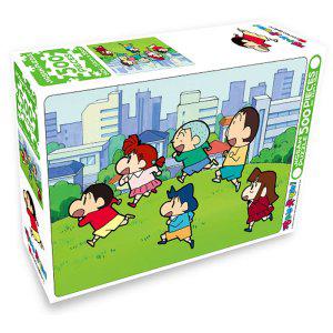 짱구는못말려 500pcs 직소 퍼즐 언덕 1P 그림 맞추기