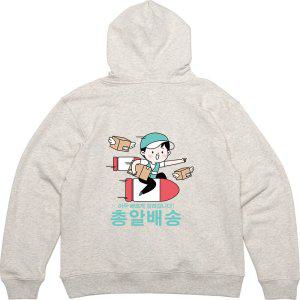 후드티 뒷면 총알배송 퀵서비스 로켓 그림 프린팅