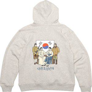 기모후드티 뒷면 대한독립만세 독립군 그림 프린팅