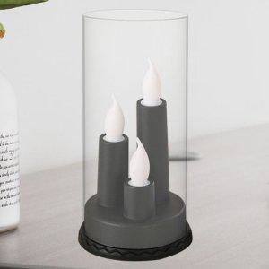 LED 3개 촛불컵 1P 건전지포함 꺼지지않는 양초 소품