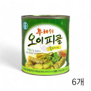 일미 오이피클 슬라이스 3Kg X 6개 대용량 음식점 식당용 업소용피클 오이피클통조림 (반품불가)