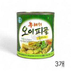 일미 오이피클 슬라이스 3Kg X 3개 대용량 음식점 식당용 업소용피클 오이피클통조림 (반품불가)