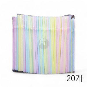 일회용 자바라 스트로우 파스텔 7X210mm 400입 X 20개 카페 주름빨대 스트로우 (반품불가)