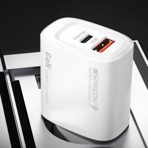 스피디 가정용 20W PD3.0+QC3.0 2포트 고속 분리형 충전기 케이블 미포함