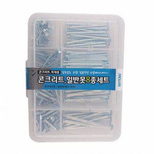철물 목재 합판 콘크리트 일반 못 나사 피스 8종 세트