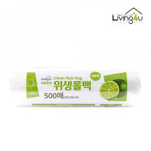 리빙포유 대용량 위생롤백 25X35cm 500매
