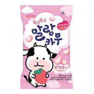 롯데 폭신폭신말랑카우딸기79g X 4개