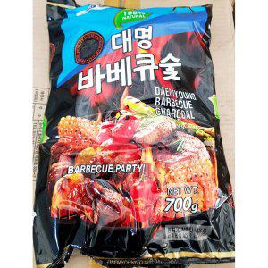 바베큐숯 700g 대명 장터 x20개 식당용 업소용 식당