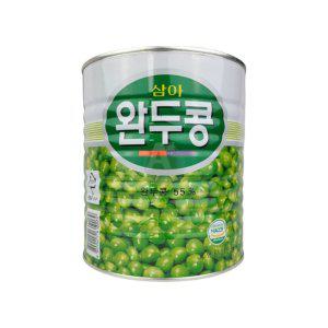 삼아씨에프 완두콩 3Kg 대용량 업소용 식자재 통조림콩 완두콩캔 완두콩통조림 음식점 식당용 (반품불가)