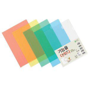 클리어 파일 투명 L자 10개입 3P A4 보관 엘자 홀더