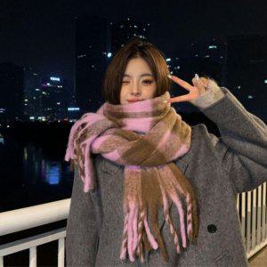 포근한 방한 머플러 스타일 목도리 뜨개질 캐시미어
