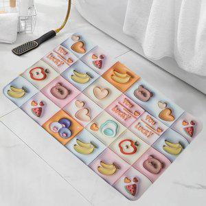 욕실 욕실매트 후르츠 발매트 3D 규조토 발매트 규조