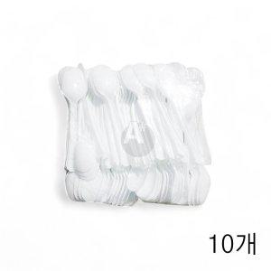 빙수용 일회용숟가락 백색 100입 X 10개 업소용 디저트스푼 시리얼 아이스크림수저 (반품불가)
