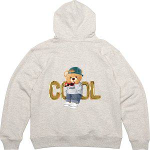기모후드티 뒷면 아기곰 모자 COOL 인형 옷프린팅