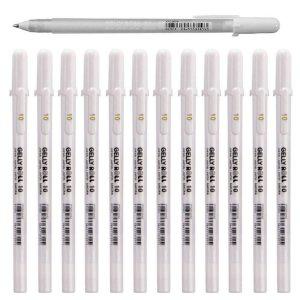 중성펜 겔리롤 화이트 젤펜 1.0mm 12개입 1다스