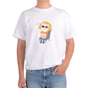 반팔티 영화 팝콘 3D안경 무비 디자인의류