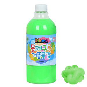 뭉게구름 거품물감 리필 1000ml 낱색(형광초록)