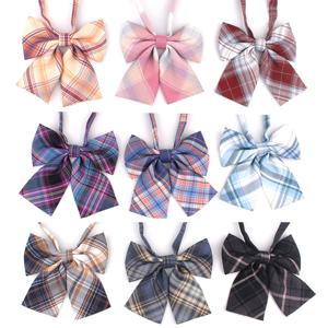 숙녀 격자 무늬 Bowtie 캐주얼 나비 넥타이 여성용 유니폼 칼라 Butterf Bowknot 성인 체크 나비 넥타이 Cravats Cotton Girls Bowties