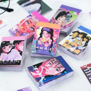 Yofun 50pcs Kawaii 스티커 일본 Washi 종이 스티커 만화 스티커 Scrapbooking 저널 귀여운 편지지