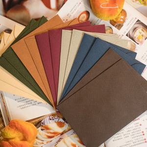 20pcs 7*10.5cm 리넨 질감 삼각형 봉투 빈티지 8 색 빈 봉투 카드 Scrapbooking 편지 선물 용품