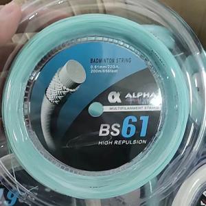 알파 배드민턴 스트링 200m 릴 얇은 0.61mm 더 높은 반발 30lbs 탄력성 배드민턴 라켓 스트링 볼 액세서리 BS61