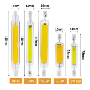 LED R7s COB 유리 튜브 118mm J118 78mm J78 COB 전구 슈퍼 밝은 AC110V 220V 홈 할로겐 고전력 램프 교체