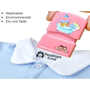 의류에 대한 사용자 정의 스탬프 의류에 대한 DIY 로고 이름 스탬프 소년 소녀 교사 학생 구매자를위한 맞춤형 인감 페이드 없음 01-08