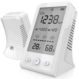NDIR CO2 계량기 알람 온도 습도 감지기, 실내 공기질 모니터, 가스 분석기, LCD 디스플레이, USB 충전식