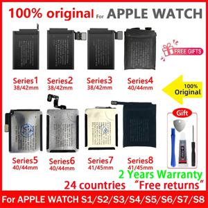 Apple Watch 시리즈 SE 1 2 3 4 5 6 7 8 Bateria IWatch S1 S2 S3 GPS LTE S4 S5 S6 S7 S8 38/40/41/42/44/45 용 새 원본 배터리