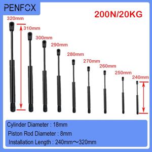 1PC 240-320mm 20kg/200N 가스 스프링 범용 스트럿 바 충격 흡수 장치 유압 리프트 지원 스트럿 바 RV 침대 자동차 기계