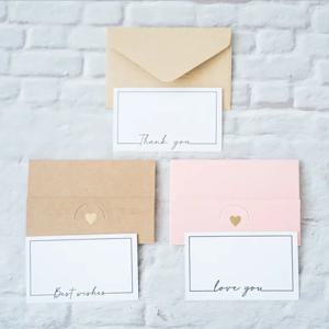 10pcs 인사말 카드 최고의 소원 감사합니다 LOVE U 화이트 3 크기 엽서 귀여운 lomo 카드 편지지 맞춤 명함 뉴스