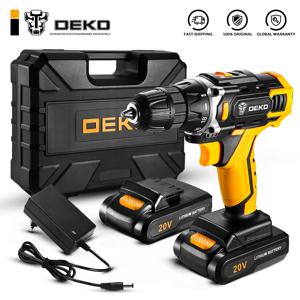 DEKO 20V 무선 전기 드릴 DC 리튬 이온 배터리 3/8 인치 가정용 DIY 미니 무선 전원 드라이버 목공 도구
