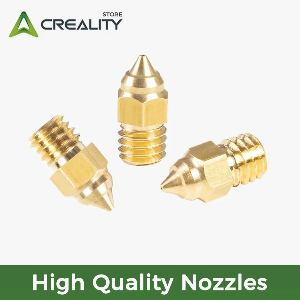 Creality 5개/대 0.2/0.4/0.6/0.8/1.0mm 핫엔드 압출기 황동 노즐 3d 프린터 액세서리
