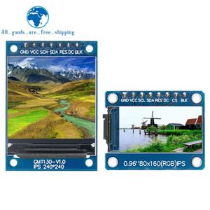 TZT 풀 컬러 LCD 모듈, 0.96 1.3 인치 IPS 7P SPI HD 65K, ST7735 드라이브 IC 80x160 (OLED 아님), 아두이노용