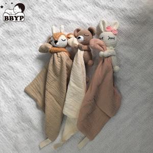 아기 노리개 달래기 수건 턱받이 부드러운 토끼 여우 양고기 사자 잠자는 인형 Teether 유아 편안한 잠자는 간호 포옹 Doudou