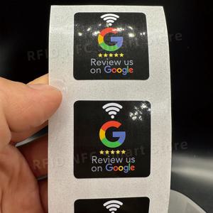 nfc215 Google 리뷰 스티커 504바이트 30mm 방수 NFC 리뷰 스티커 Google 스티커13.56MHz nfc 태그 스티커에서 리뷰
