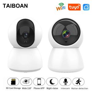 스마트 와이파이 카메라 360 각도 1080P 야간 투시 웹캠 비디오 IP 카메라, TUYA Smartlife 앱용 홈 보안 모니터 통화 가능
