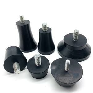 1-10Pcs M6 M8 M10 검정색 고무 조절 가능한 피트 패드 나사 의자 가구 다리 테이블 레벨링 피트 패드 나사 미끄럼 방지