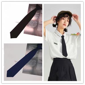 레이지 JK 스몰 넥타이 블랙 버건디 솔리드 다크 블루 한국 여성 스위트 그릴, 학생 기본 스타일 교복 클래식 타이