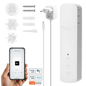 Tuya WIFI 스마트 전기 커튼 모터 체인 롤러 블라인드는 Alexa Google 홈 음성 제어를위한 비드 커튼 스위치 시스템을 당깁니다