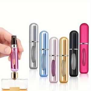 6 휴대용 스프레이 병 여행용 크기 5ml 자체 프라이밍 바닥 채우기 향수병 세트