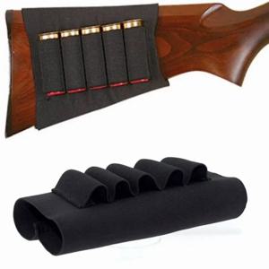5 홀 총알 캐리어 샷건 쉘 버트 주식 라이플, Molle 쉘 카트리지 거치대, 12/20GA 용 엑스트라 라운드