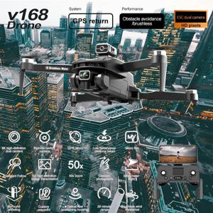 새로운 V168 드론 Professinal 3 카메라 8K 광각 광학 GPS 위치 파악 4 방향 장애물 회피 Quadcopter