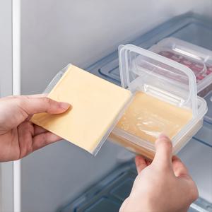 1pc 플라스틱 냉장고 보관 치즈 상자, 치즈 용기, 버터 블록 치즈 슬라이스 보관 상자