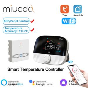 MIUCDA Tuya 스마트 홈 WiFi 온도 조절기, RF433 무선 바닥 난방 물 가스 보일러 스마트 생활 온도 컨트롤러