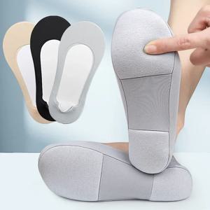 여성 미끄럼 방지 로우 탑 양말 신발 패드 발용 안창 보이지 않는 얕은 보트 양말 부드러운 스폰지 충격 흡수 압력 컷