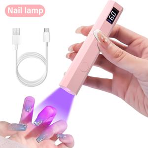YIKOOLIN 편리한 핸드 헬드 네일 드라이어 램프, UV/LED 네일 경화, 모든 젤 광택제 네일 아트 도구, USB 충전식, 빠른 건조 네일 램프
