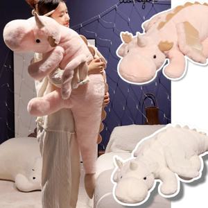 1pc 70-150cm 유니콘 경적 비행 날개와 거대한 화이트 드래곤 플러시 장난감 드래곤 Dinos 포옹 던지기 베개 Dinos 낮잠 잠자는 선물